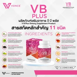 VB Plus วีบี ลดน้ำหนัก ลดไขมัน เร่งเผาผลาญ ต้นแจน ต้นขา หน้าท้อง ลงพุง VONCE INVIGO