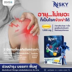 Nsky เอ็นสกาย ปวดข้อ ปวดเข่า โน๊ตเชิญยิ้ม โรคเก๊าท์ ออฟฟิศซินโดรม รูมาตอยด์ อินวีโก้ INVIGO
